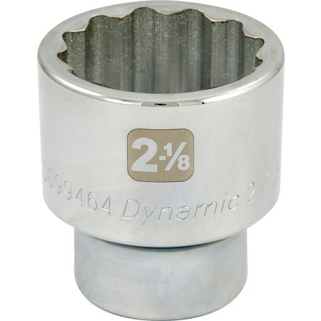 DYNAMIC Tools 2-1/8" X 1" Drive, 12 Point Standard Length, Chrome Socket D099464